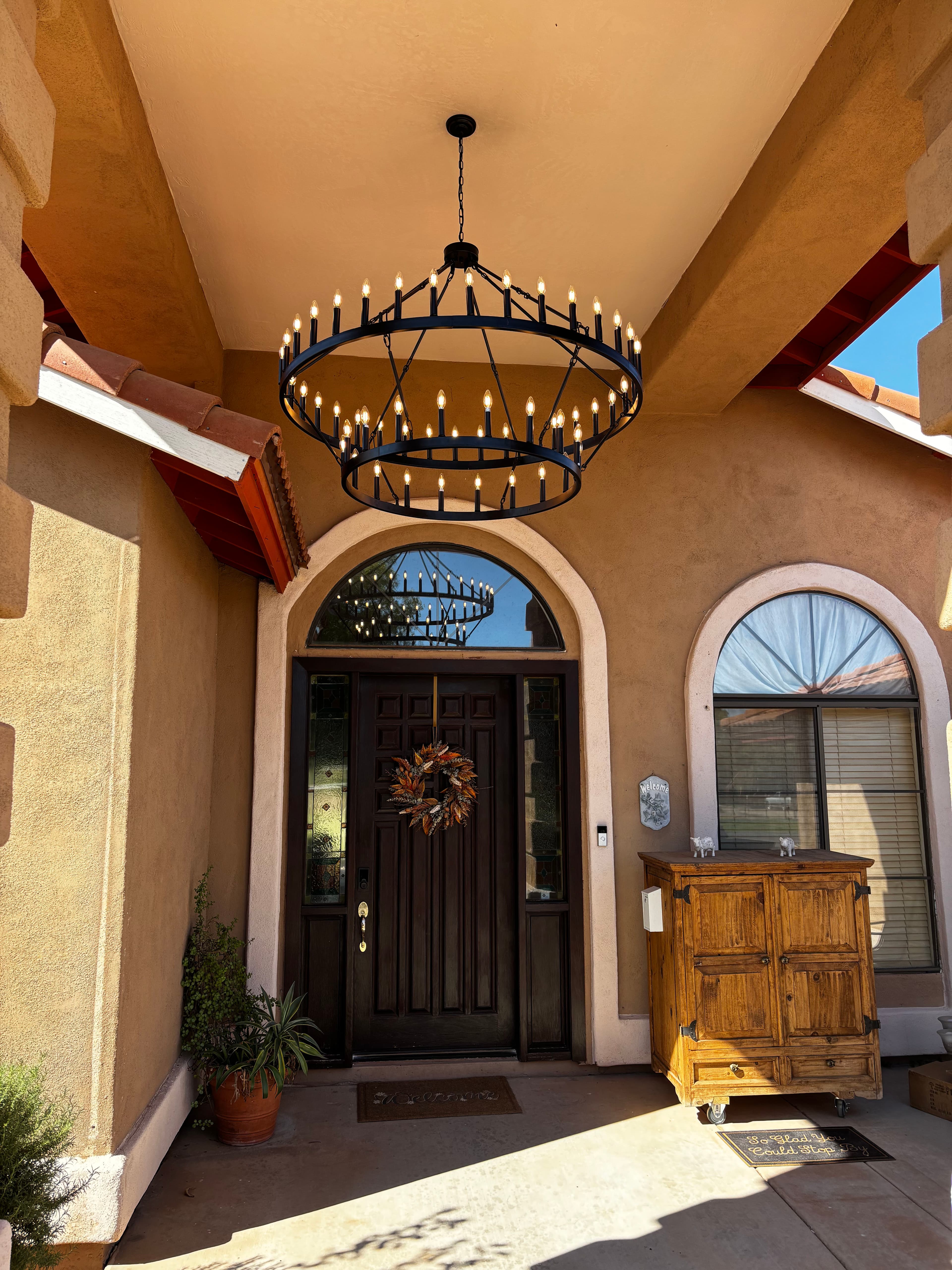 Project Chandelier Installation That Makes a Porch Unforgettable image