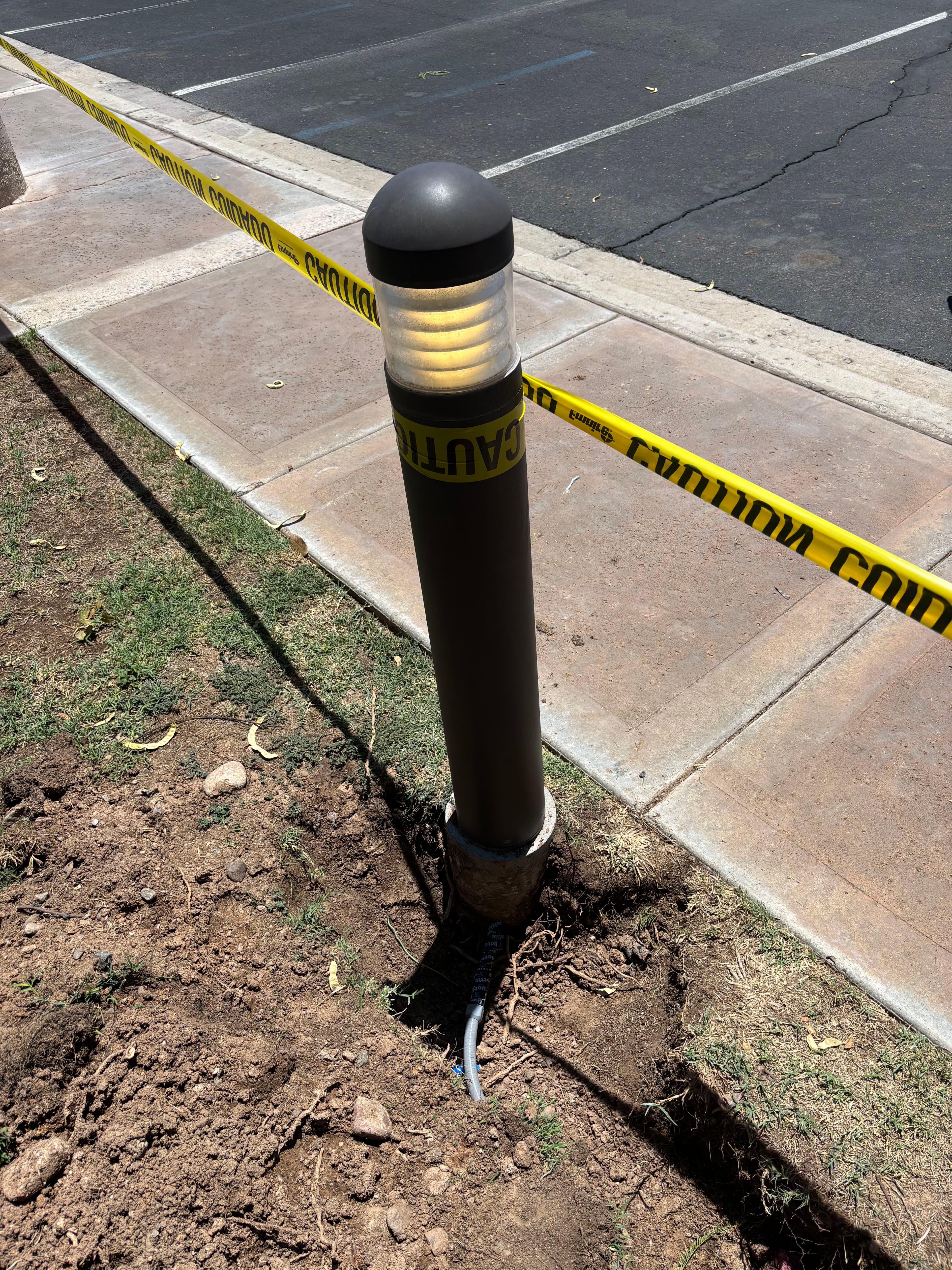Project Corroded Underground Wiring Replaced to Restore Parking Lot Bollard Lights image