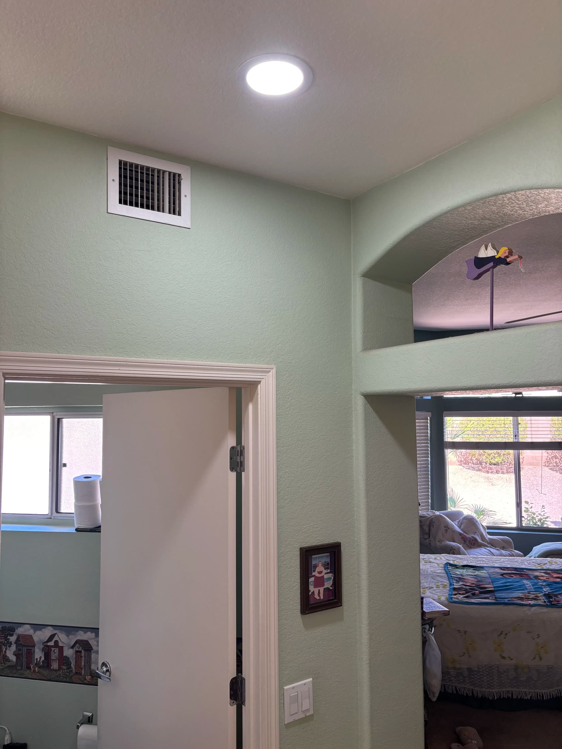 Gallery photos for 14 LED Recessed Lights, Dimmer Switch, and Ring Doorbell Install: Image #6