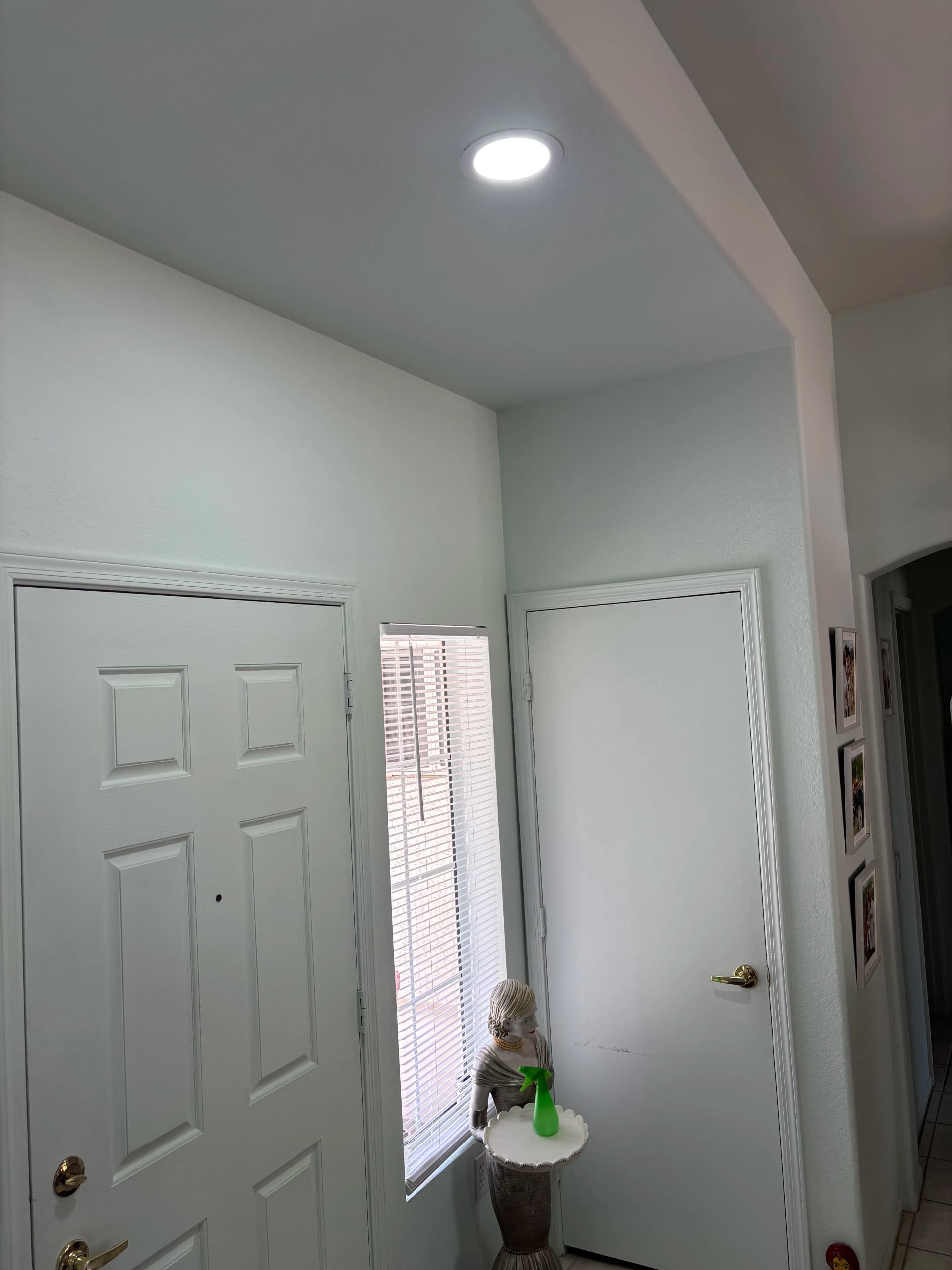 Gallery photos for 14 LED Recessed Lights, Dimmer Switch, and Ring Doorbell Install: Image #3