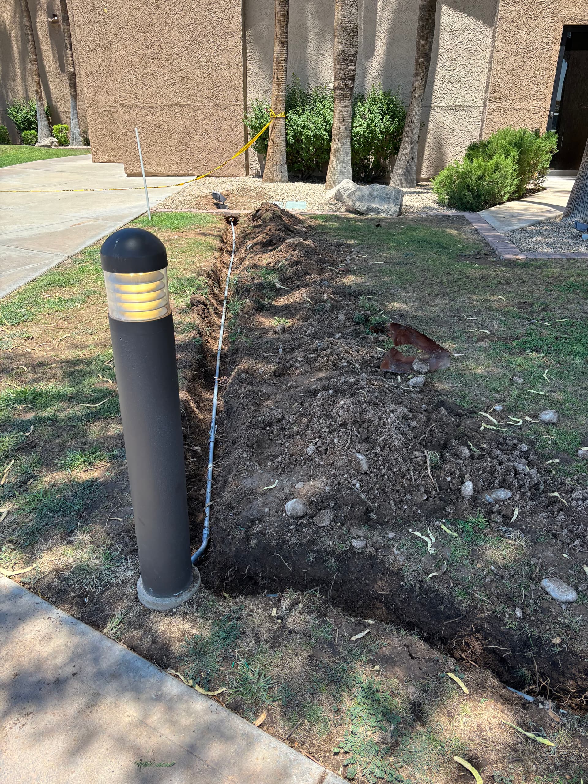 Gallery photos for Corroded Underground Wiring Replaced to Restore Parking Lot Bollard Lights: Image #2
