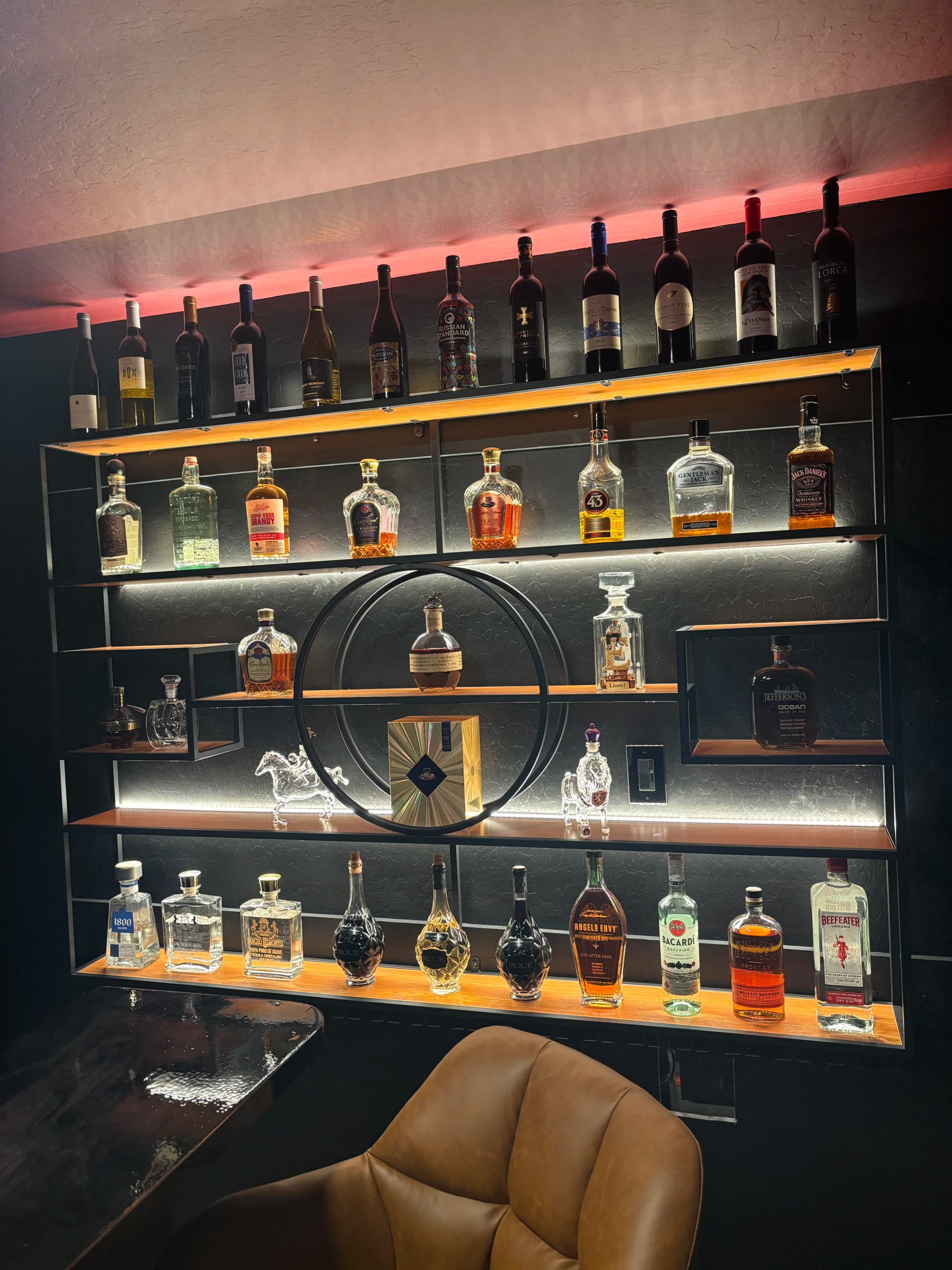 Track and LED Strip Lighting Upgrade for a Home Bar image
