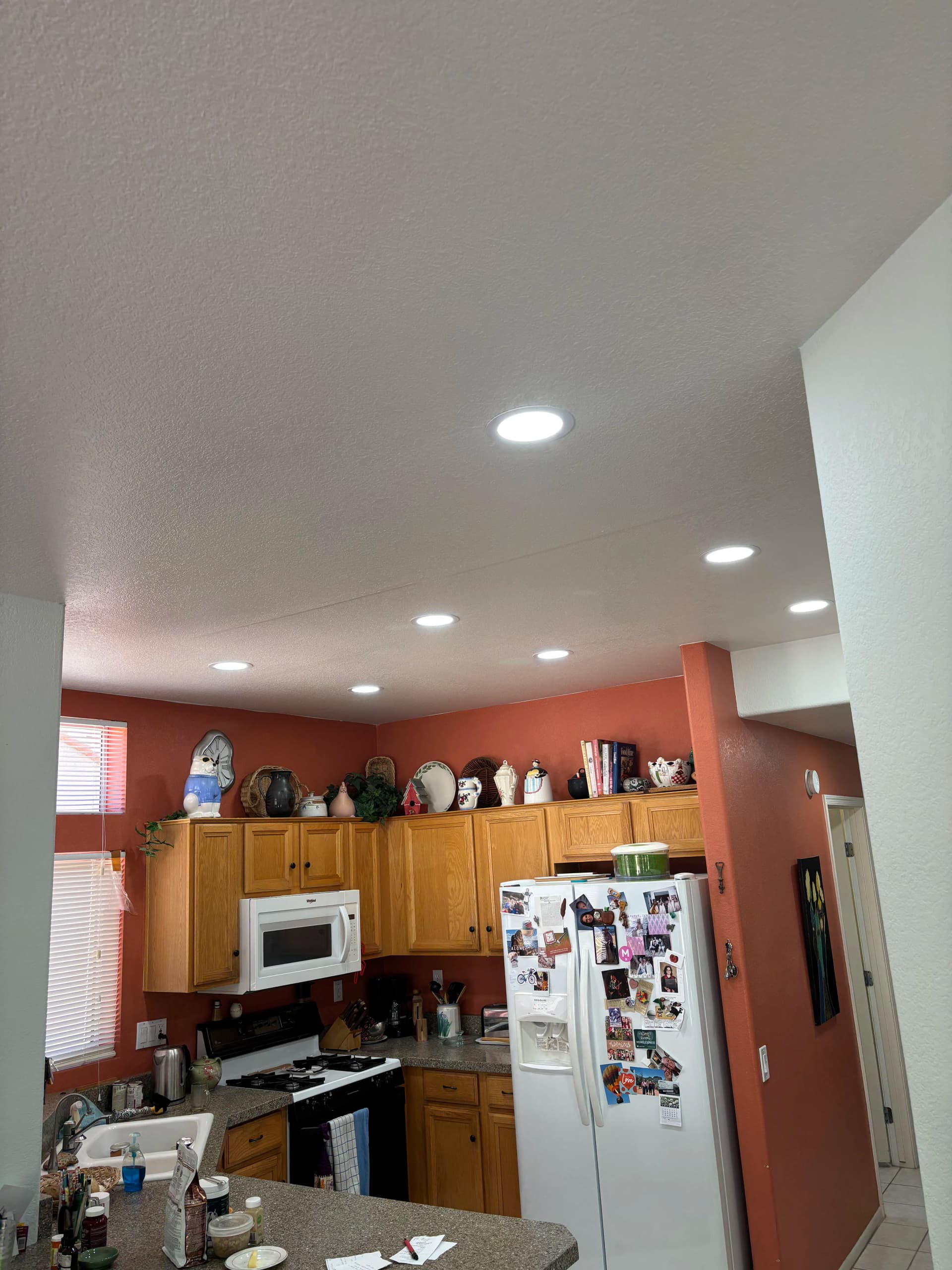 Gallery photos for 14 LED Recessed Lights, Dimmer Switch, and Ring Doorbell Install: Image #1