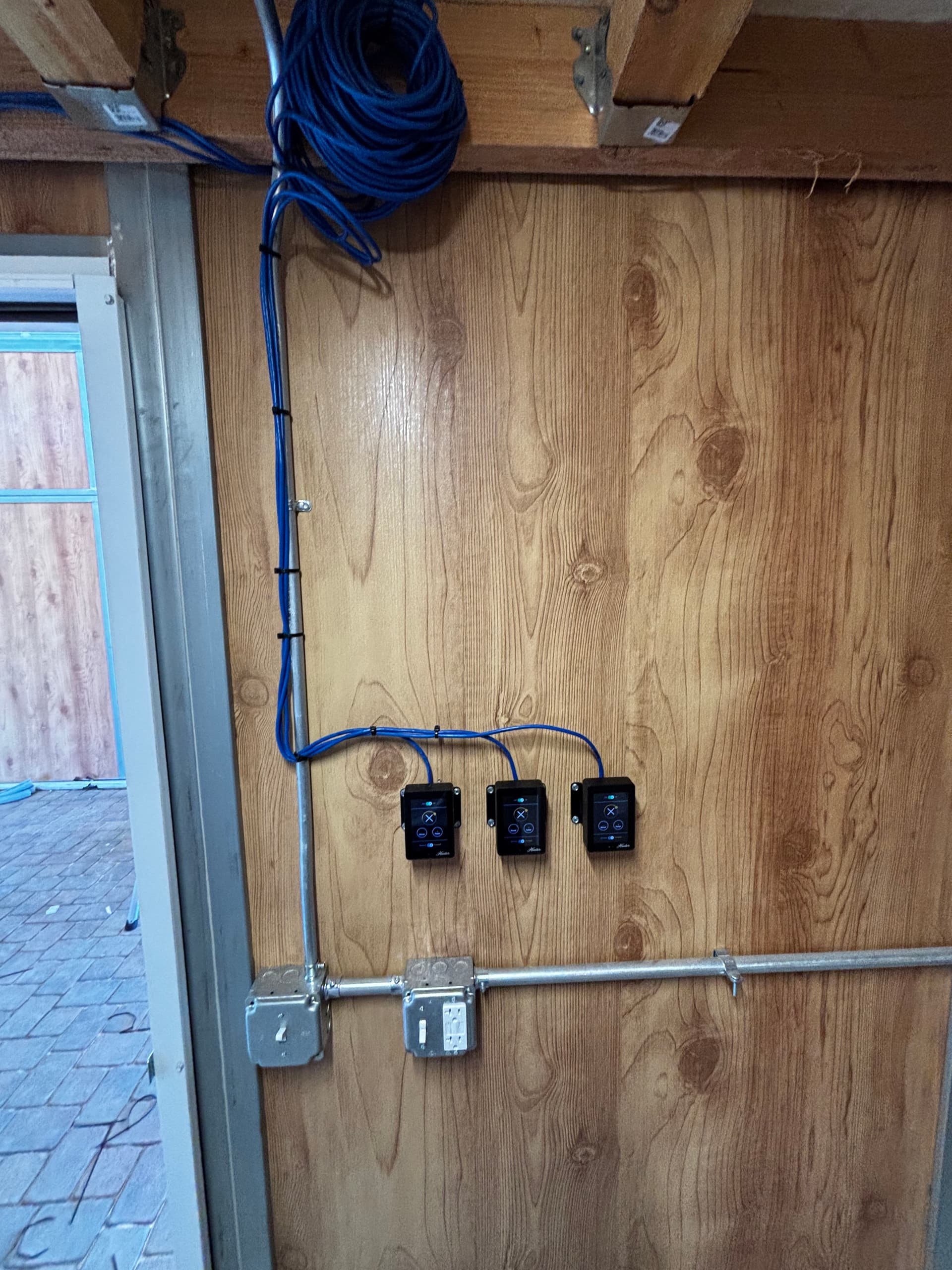 Gallery photos for Full Barn Wiring with Ceiling Fans and Low-Voltage Controls: Image #1