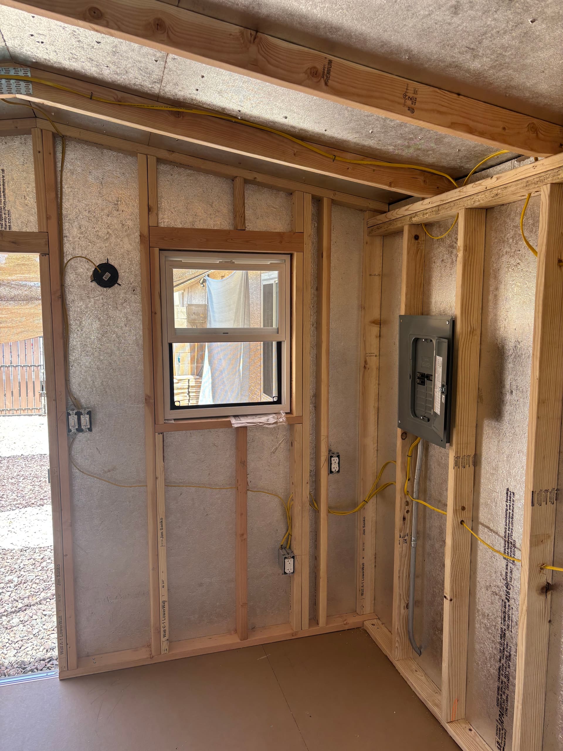 Gallery photos for Shed Wired Right - Sub Panel, 20-Amp Circuits, and Exterior Power: Image #1