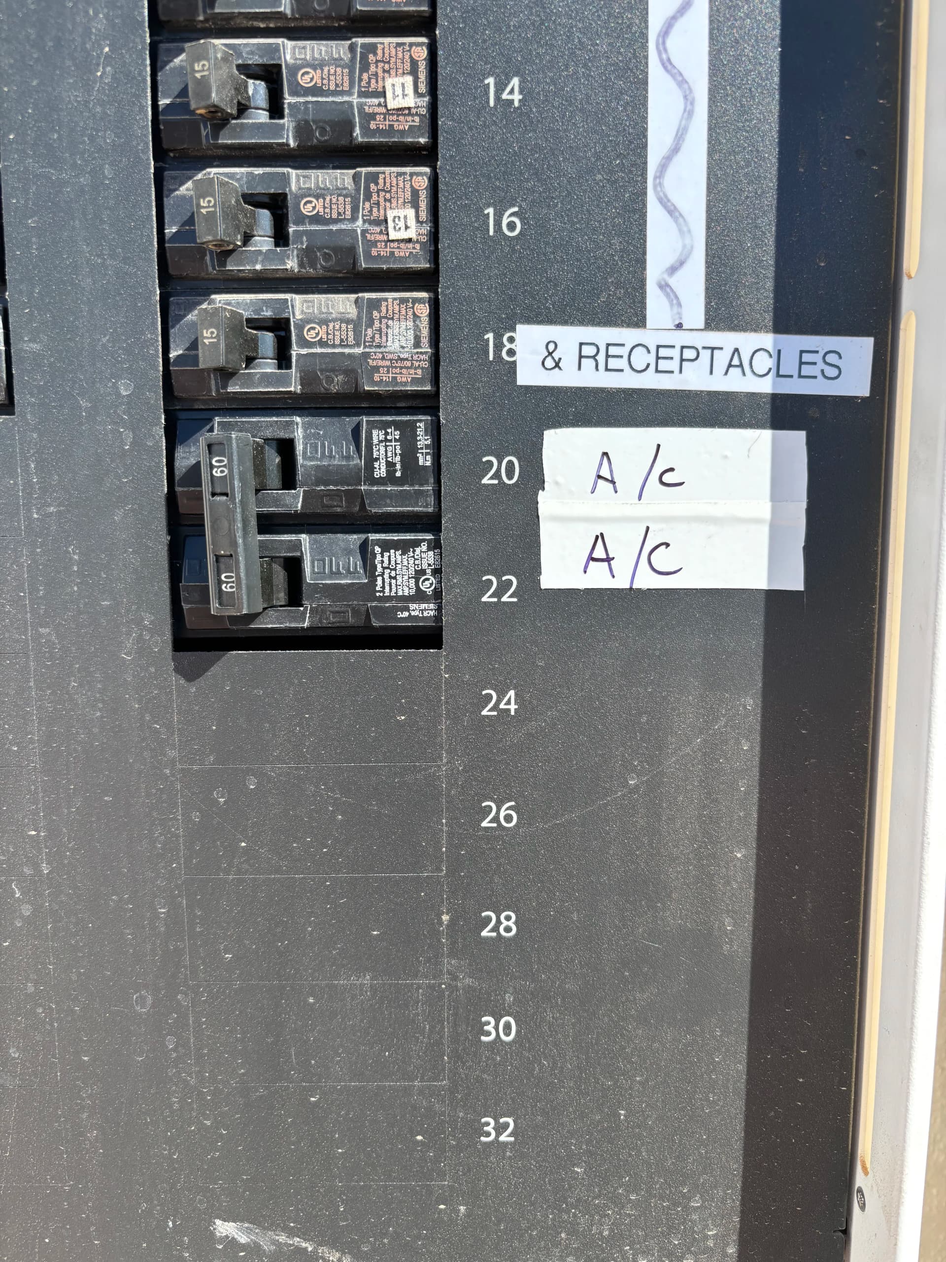 Gallery photos for 60 Amp Dedicated Circuit Install for Arizona A/C Panel: Image #2