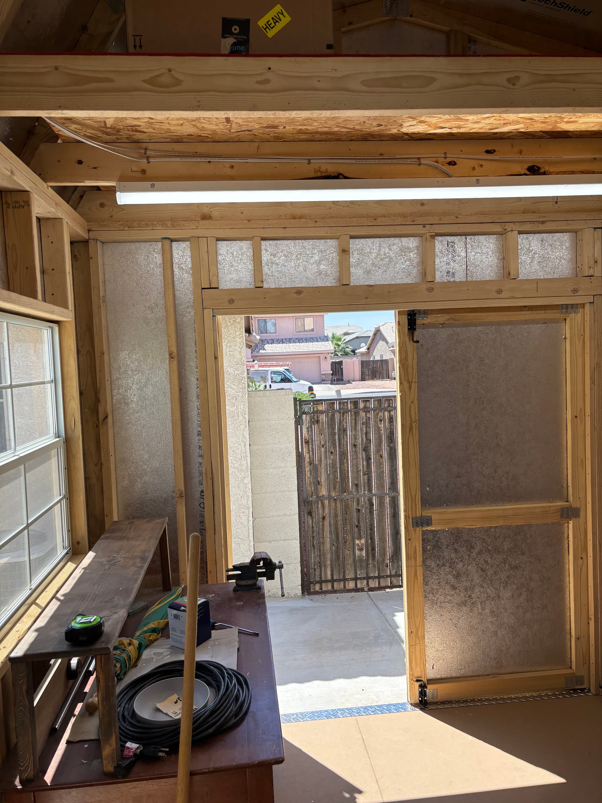 Gallery photos for Backyard Workshop Shed Wired with Sub Panel and 20-Amp Circuits: Image #4