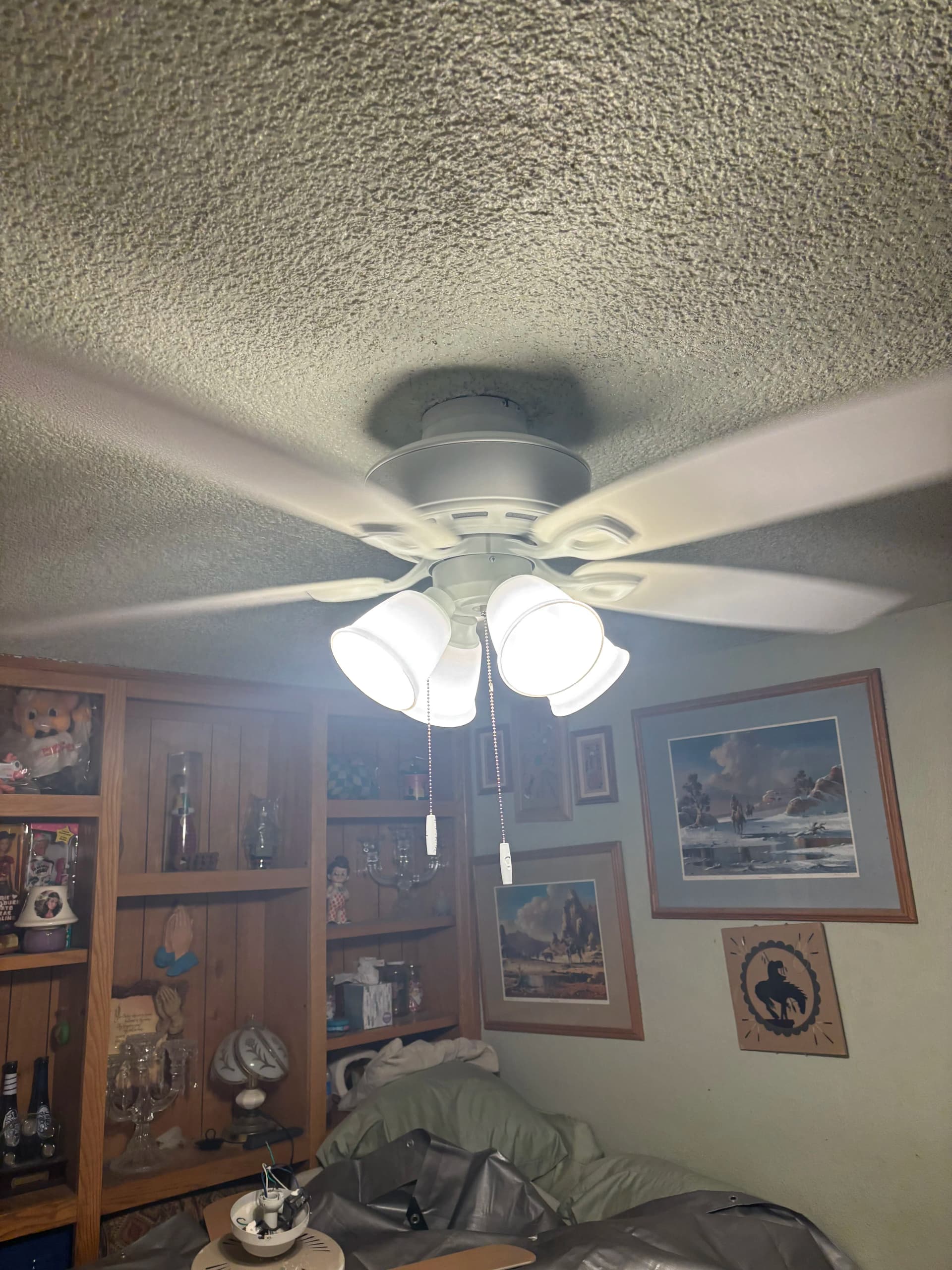 Two Ceiling Fans Installed and Running Right image