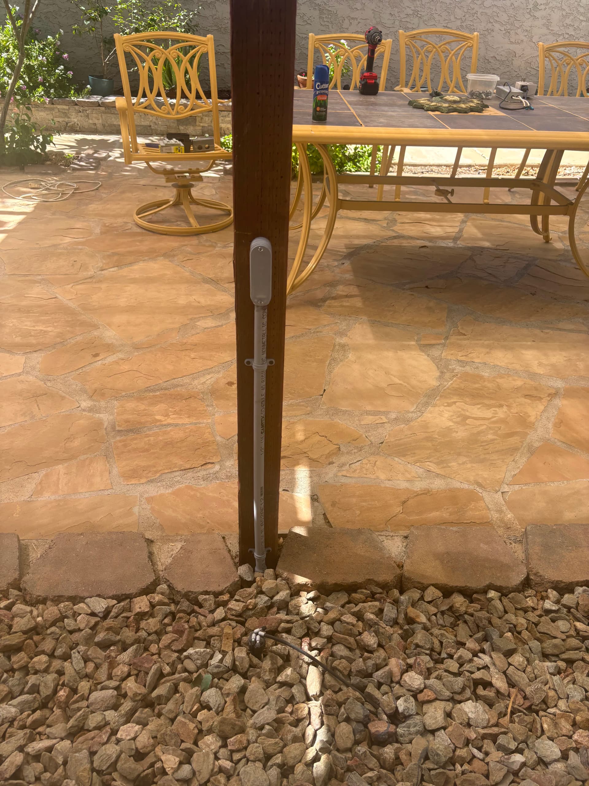 Gallery photos for Outdoor Patio Gets a Full Electrical Upgrade with GFI Protection: Image #1