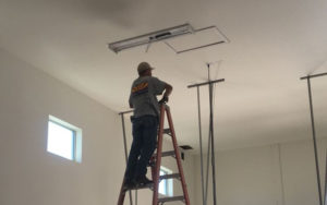 RV garage lighting installation